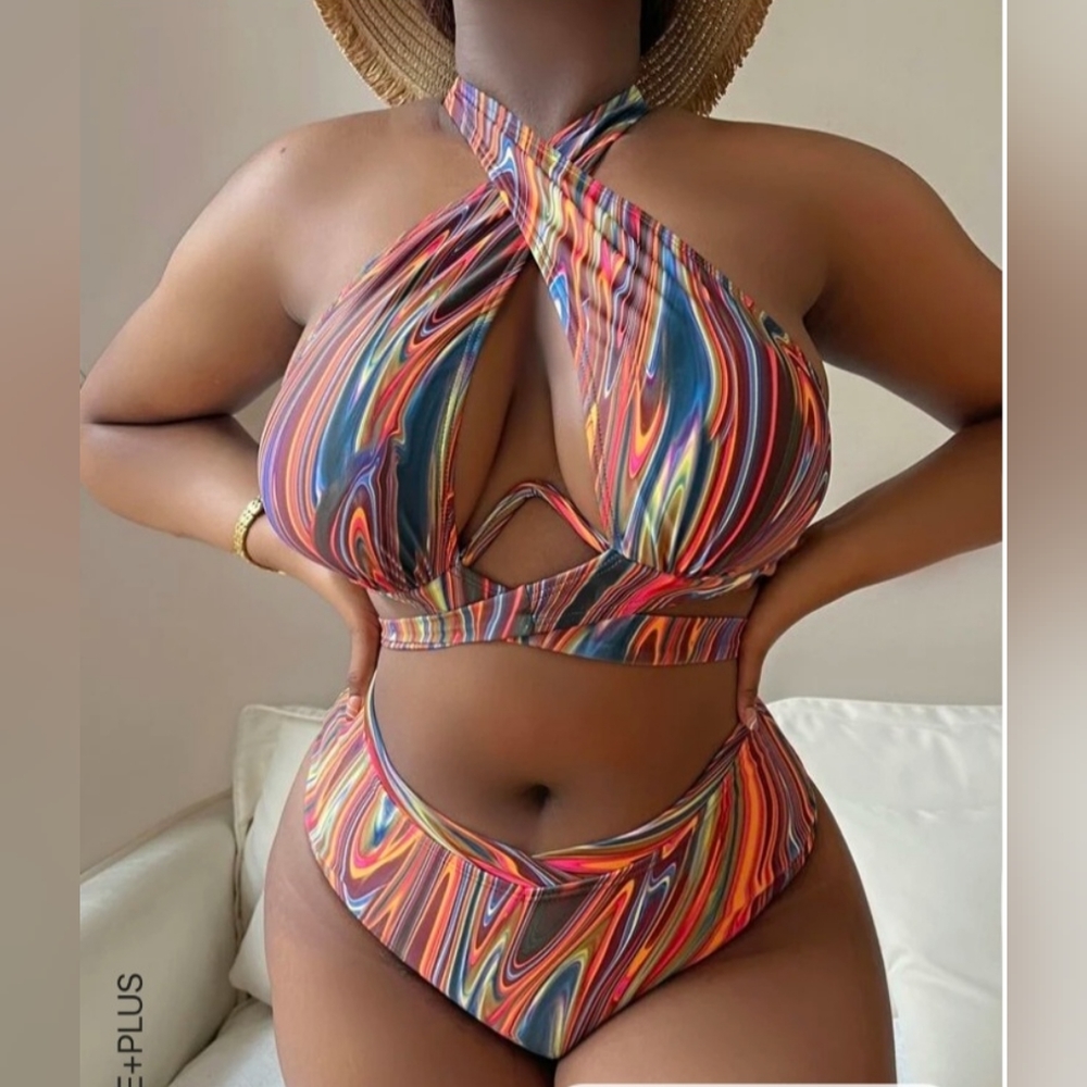 Halter High Waist Bikini 2x